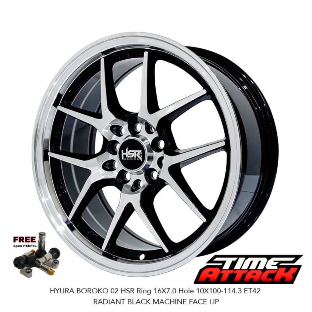 Velg Mobil BRV R16 HSR Wheel Hyura Boroko Velg HSR Ring 16