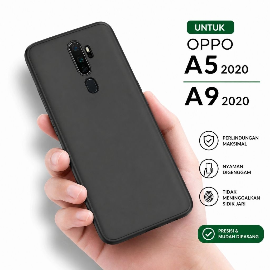 Case Oppo A5 2020/A9 2020 Softcase Premium Black Casing Hp Silikon Hitam