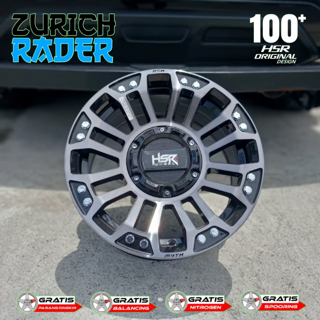 VELG HSR MYTH R14 UNTUK MOBIL KIJANG LGX, KIJANG KAPSUL, KIJANG GRAND PANTHER, AVANZA, CARRY