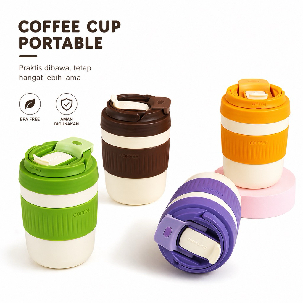 (ctshop1) GELAS TUMBLER AESTHETIC TANPA BOX / GELAS SUSU KACA 500 ML