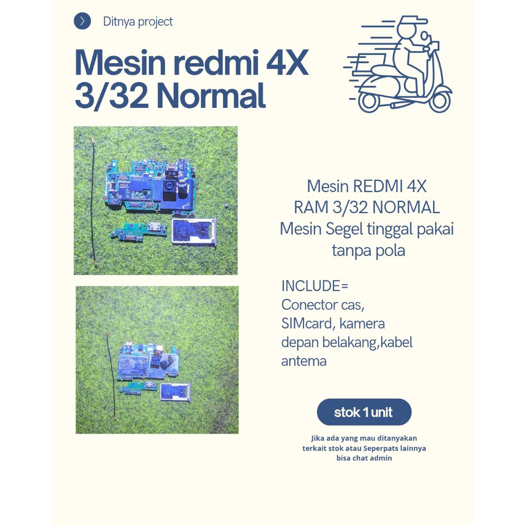 mesin redmi 4X 3/32 NORMAL & LCD REDMI 4X MINUS