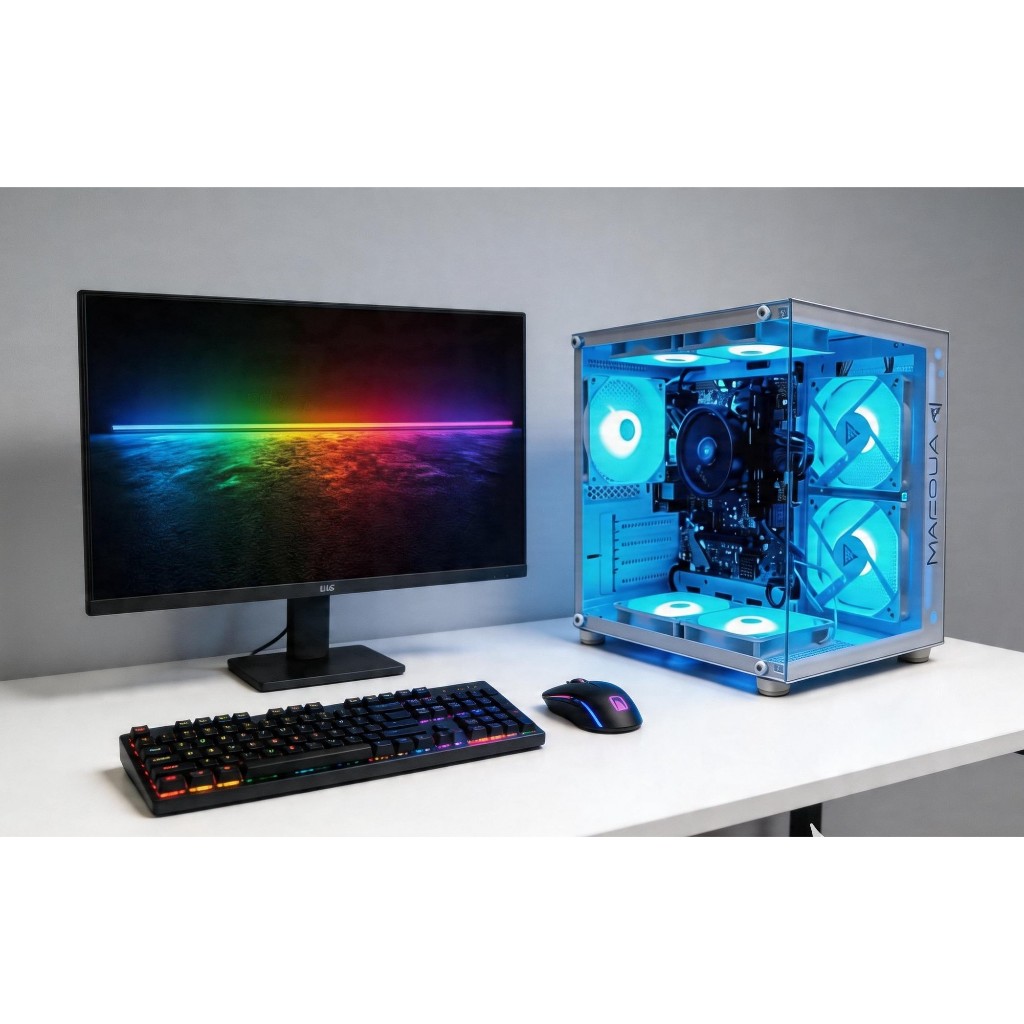 PC GAMING FULLSET RYZEN 7 5700G - RAM 32GB - NVME 512GB