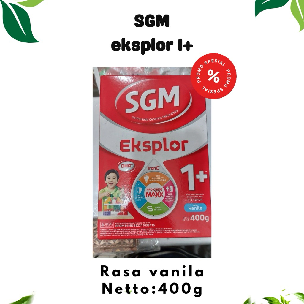 Susu Formula Bayi SGM 1+ 1-3 tahun Rasa Vanila susu bayi berat 150gram/400gram