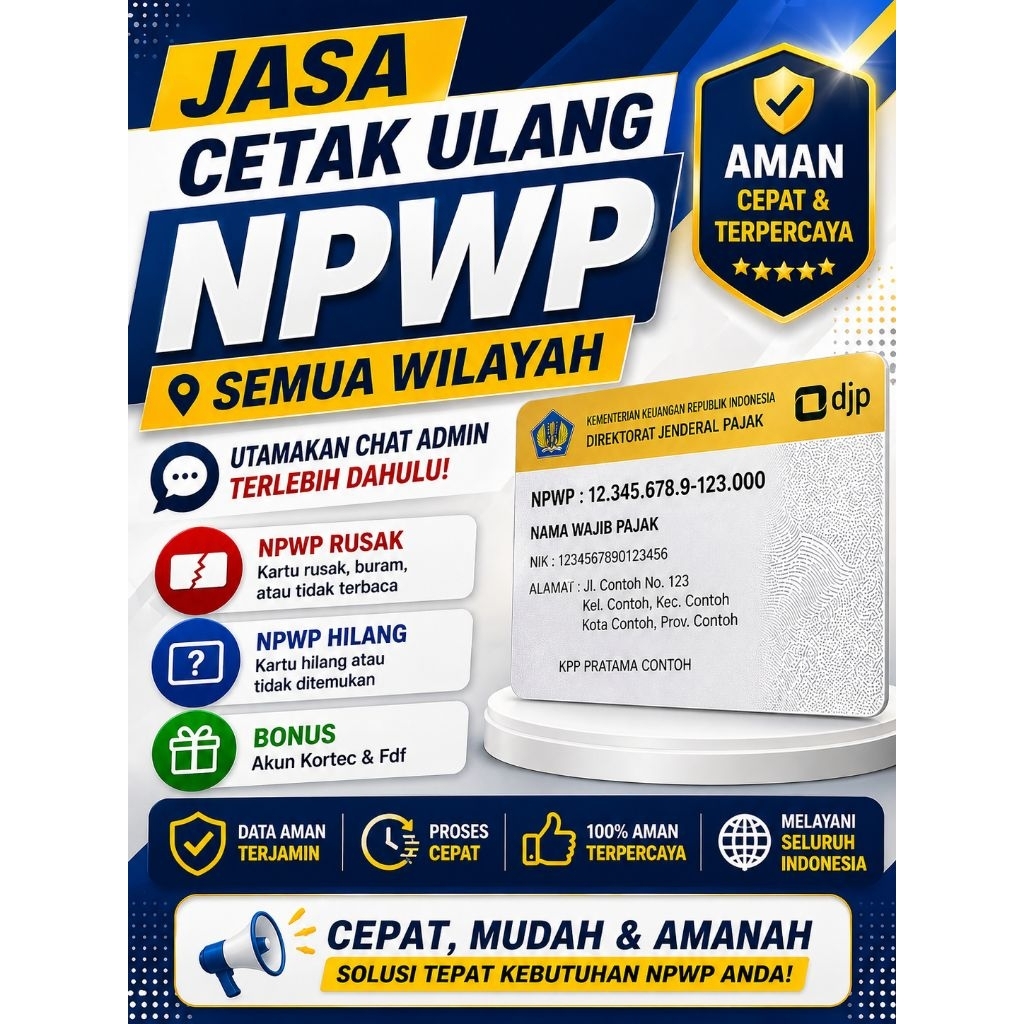 Jasa cetak.Npwp semua wilayah