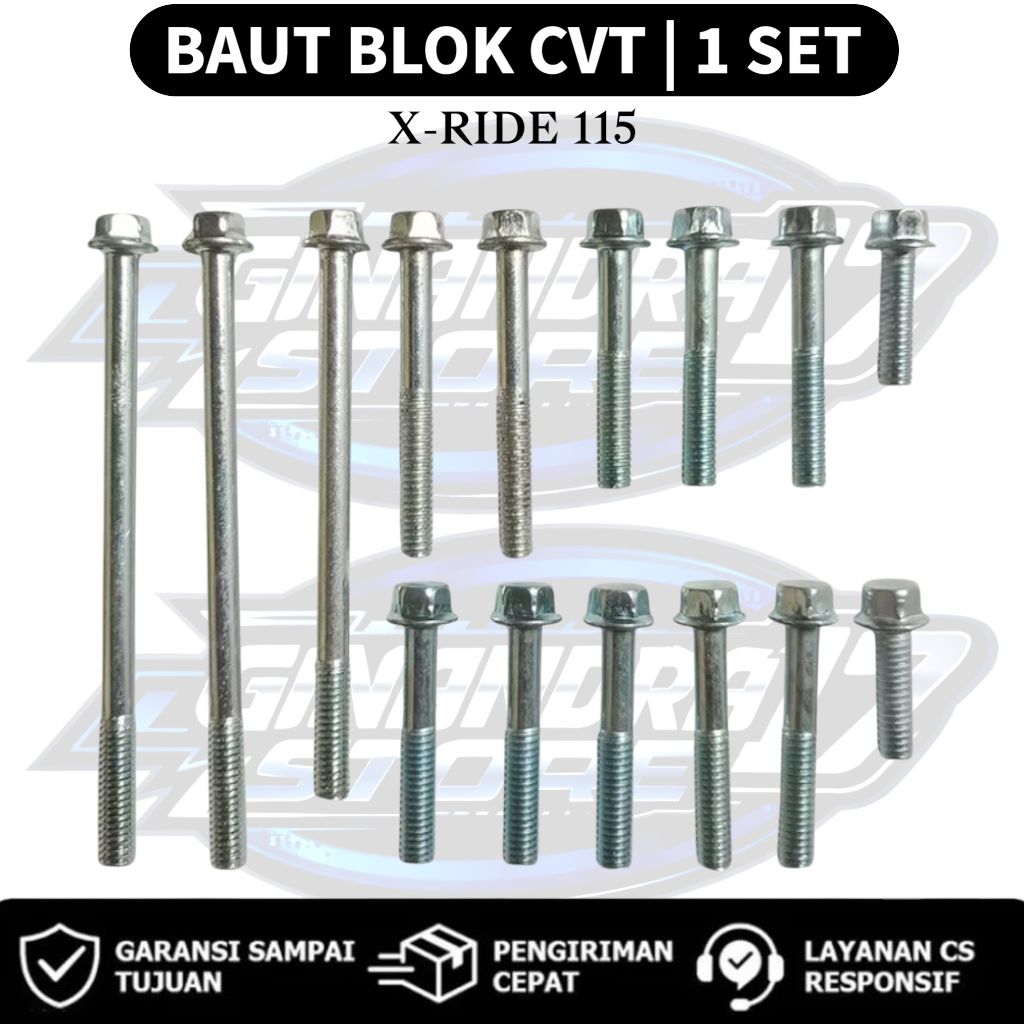 Baut Blok CVT 1 SET Yamaha X-Ride 115 / Baut CVT 1SET Motor X-Ride 115