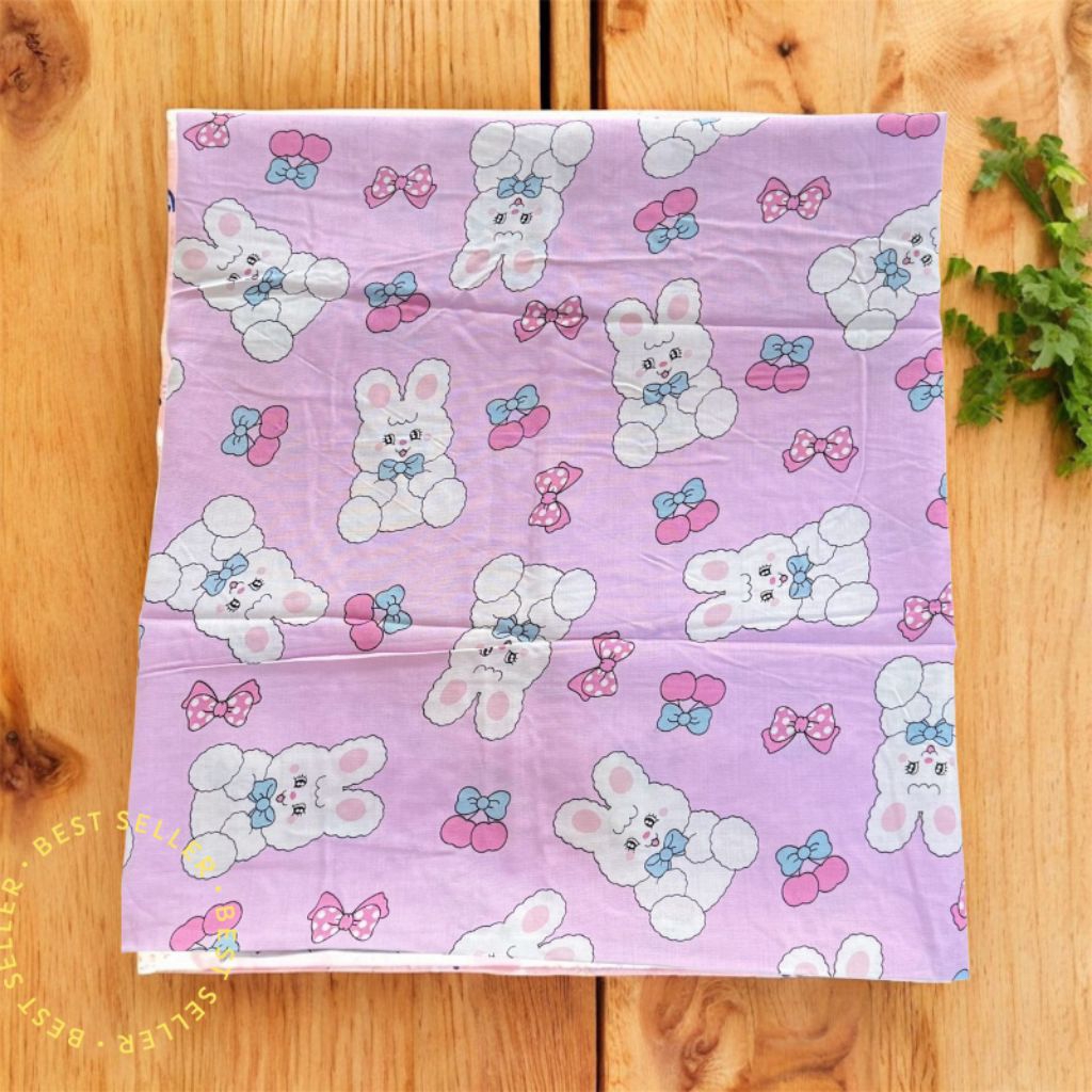 kain katun rayon viscose premium motif karakter anak lucu