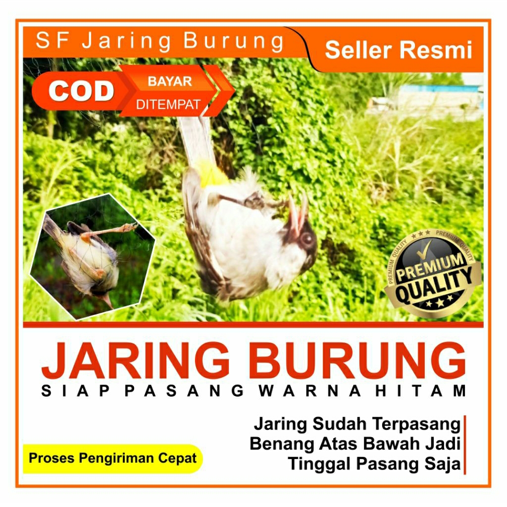 jaring burung kutilang/jaring burung/jaring segala jenis burung