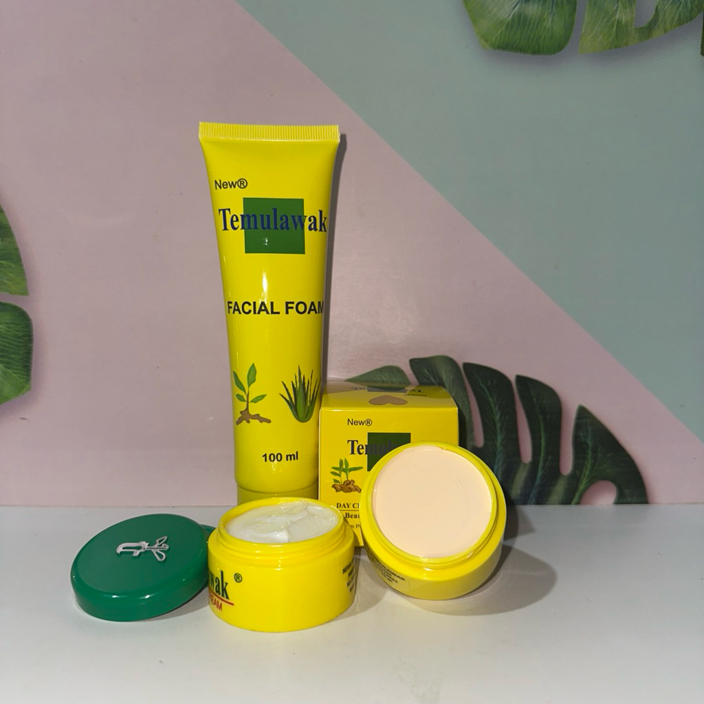 Paket 3in1 Facial Foam Temulawak with cream temulawak by herlina bpom