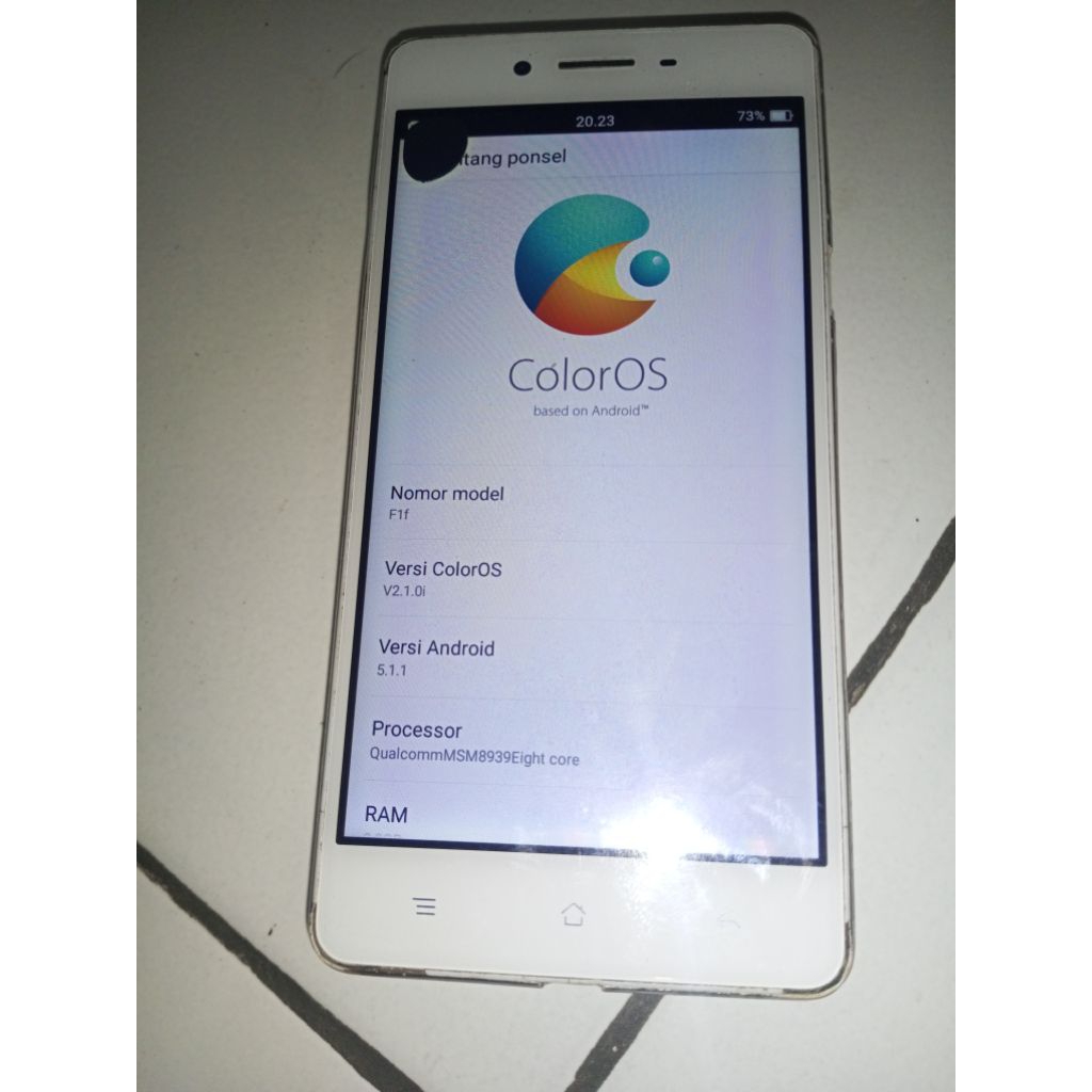 lcd touchscreen frame Oppo f1f minus ori.
