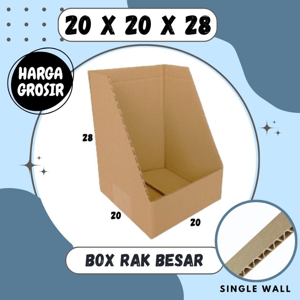Kardus File 20x20x28 Box File Dus Packing Kotak Kemasan Karton File Dokumen Box Rak Besar