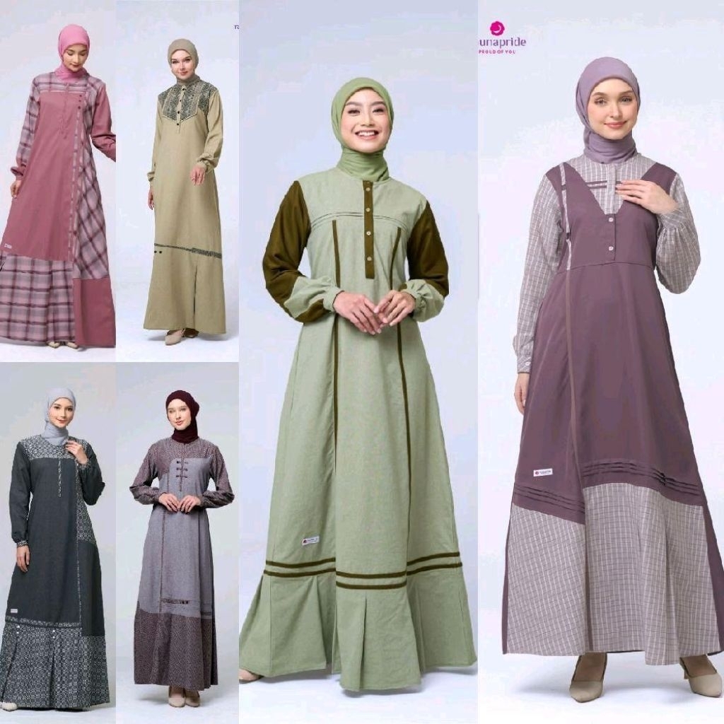 Gamis Rauna Mix/Gamis Rauna/Gamis Dewasa/Gamis Simple/Raunapride