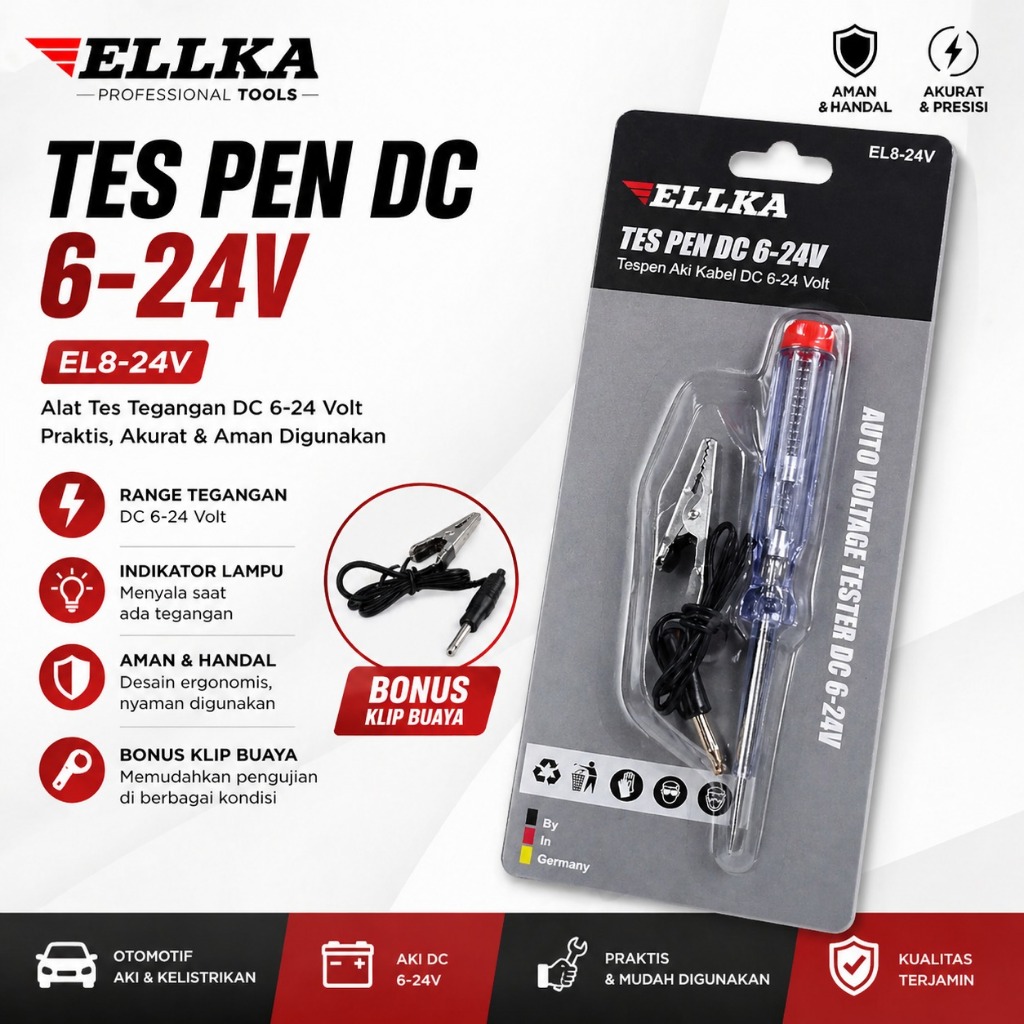 Tespen DC 6V-12V-24V Automotive Circuit tester /Obeng Tespen