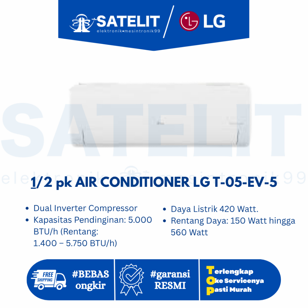 AC / AIR CONDITIONER / PENDINGIN RUANG AC LG T05EV5 UNIT ONLY / PROMO