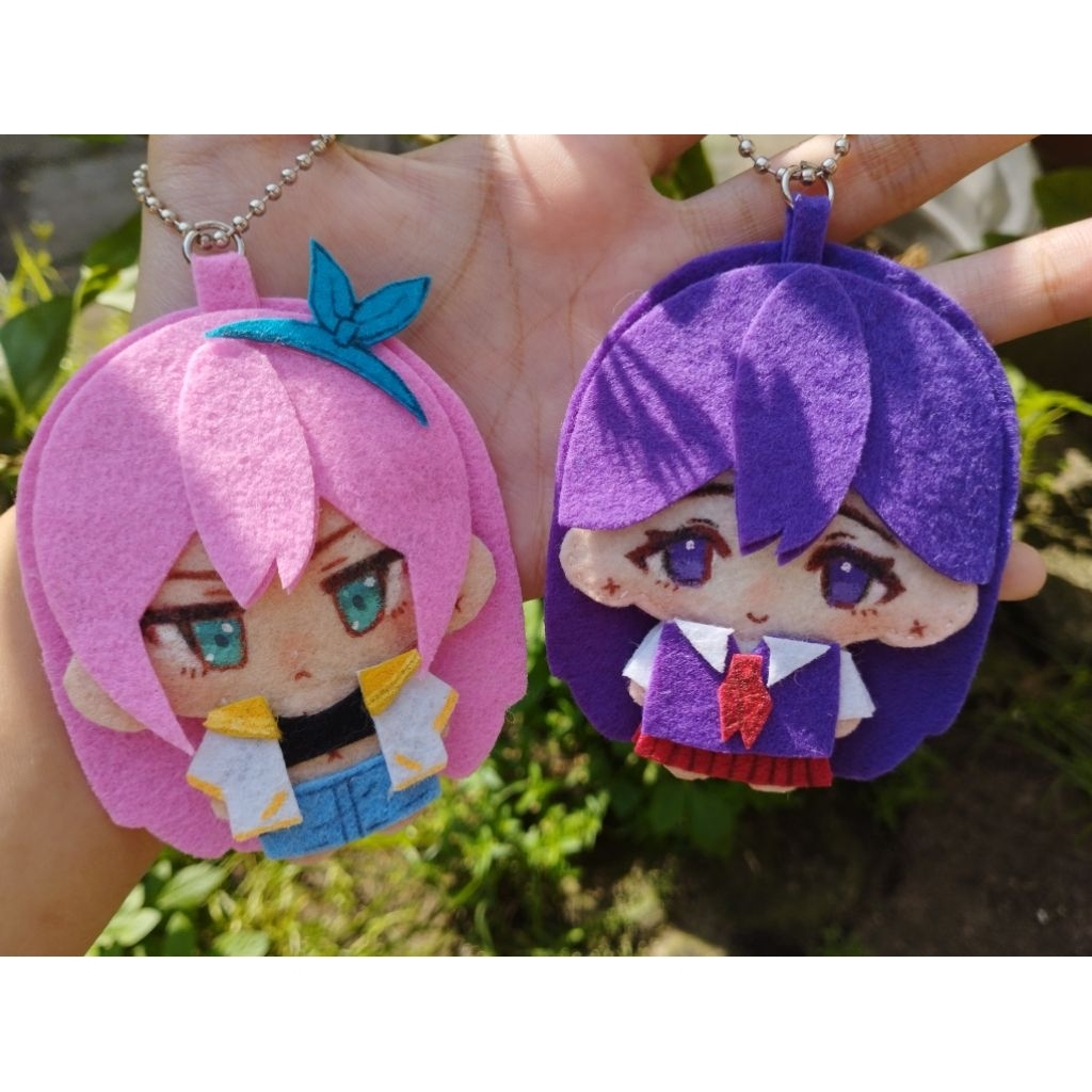 [NEW UPDATE] HARD FELT DOLL OMORI FAN MERCH KEYCHAIN gantungan kunci boneka flanel omori handdrawn