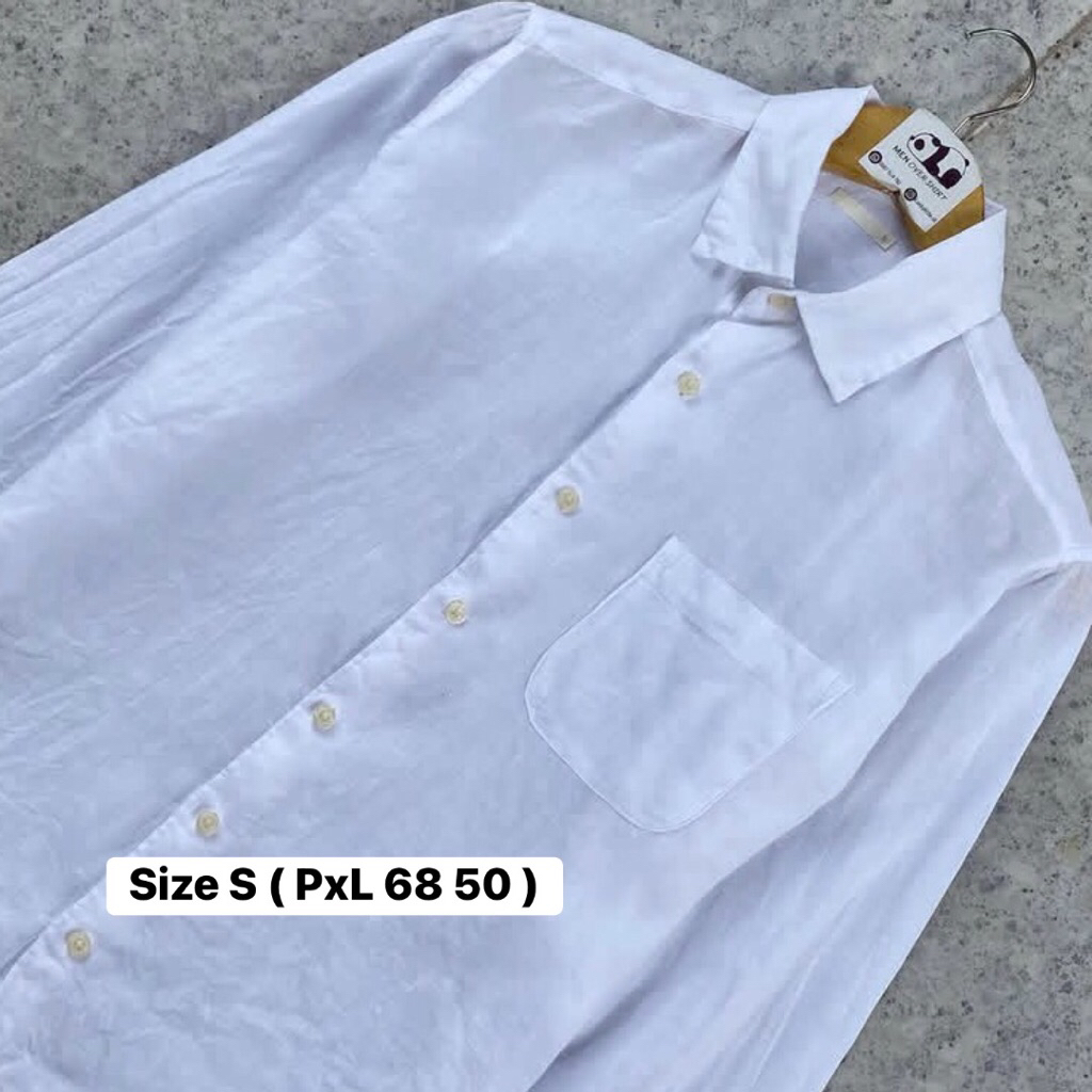 Kemeja Putih Linen GU Uniqlo