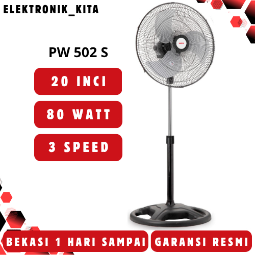 MASPION KIPAS ANGIN BERDIRI 20 INCI PW 502 S PW502S PW-502 S POWER STAND FAN BEKASI GARANSI RESMI