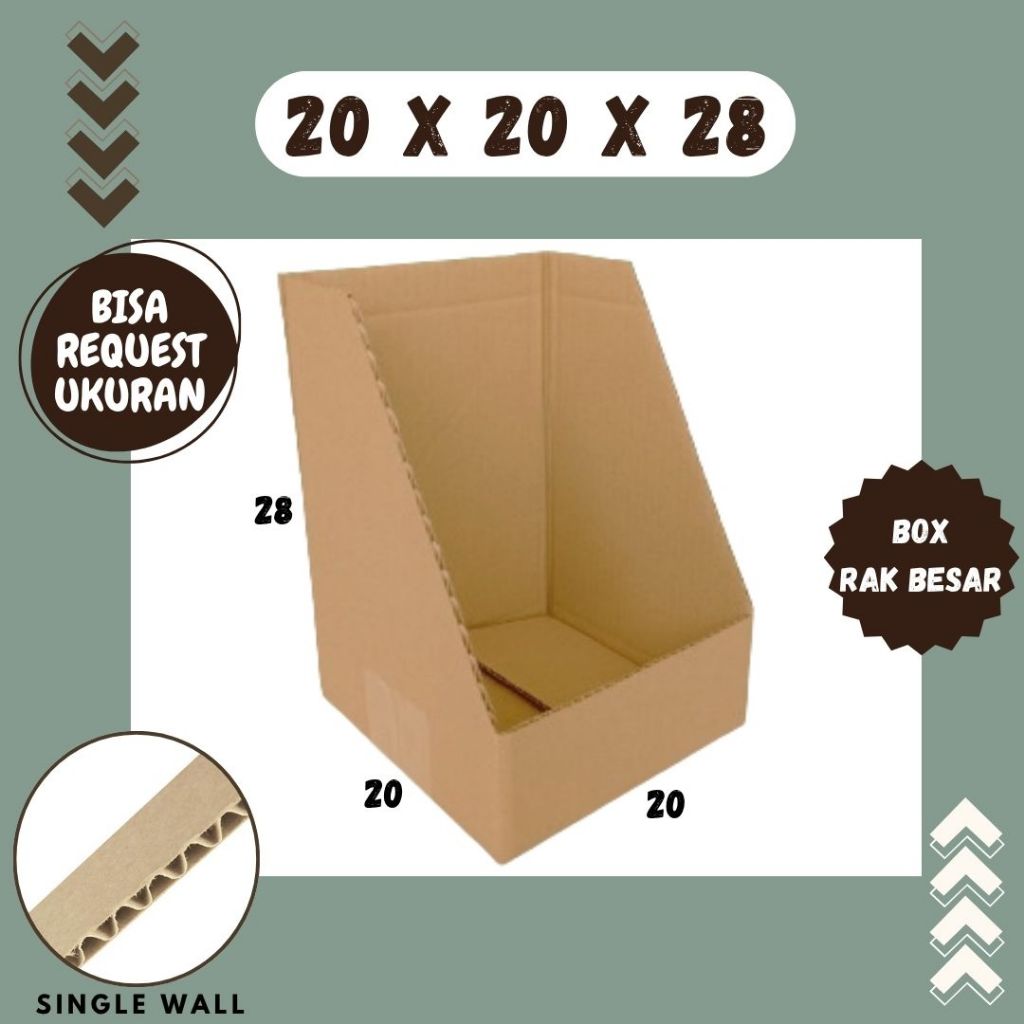 Kardus File 20x20x28 Box File Kardus Packing Kotak Kemasan Karton File Dokumen Box Rak Besar