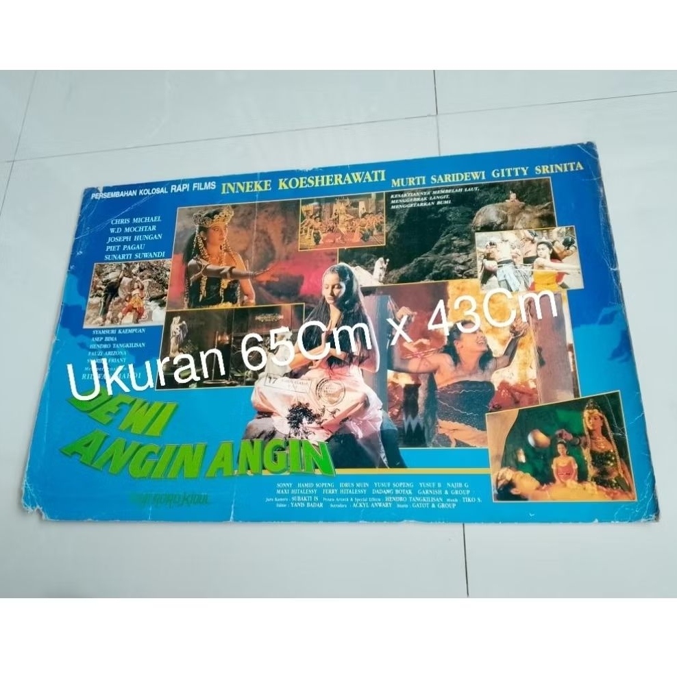 Poster Bioskop Lobby Card Bioskop Poster Bioskop Film Indonesia Dewi Angin-Angin Original