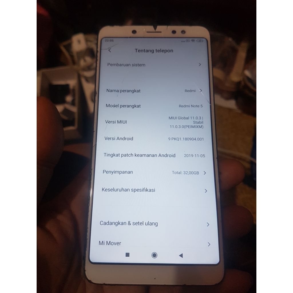lcd touch screen frame redmi note 5 minus