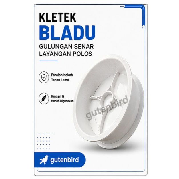 GUTENBIRD KLETEK BLADU GULUNGAN LAYANGAN PIPA PARALON 4 INCH Spul Senar Gelasan Kenur Pipa PVC Putih
