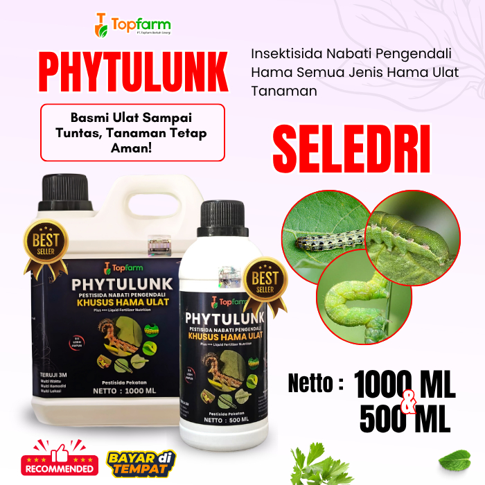 Pestisida Ulat Seledri / Pestisida Pembasmi Hama Ulat Daun Seledri / Obat Ulat Topfarm / Obat Sempro