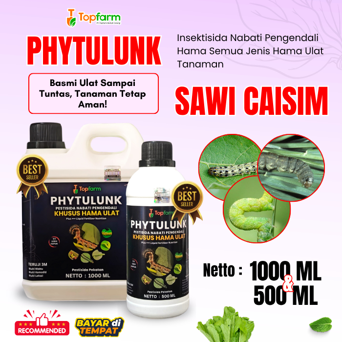 Pestisida Hama Ulat Daun Sawi / Pestisida Hama Daun Ampuh / Obat Ulat Topfarm / Obat Semprot Hama Ul