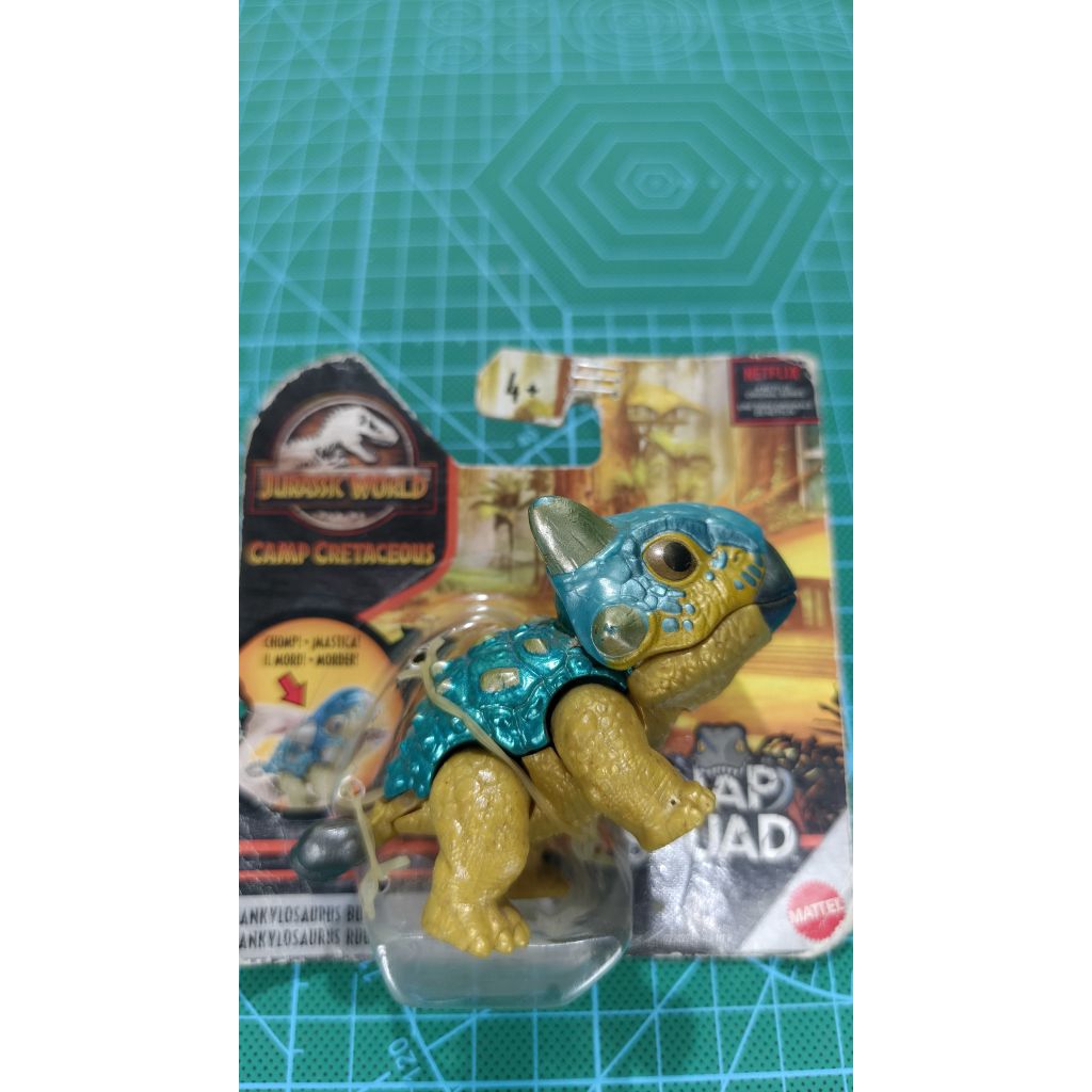 Jurassic World Snap Squad Ankylosaurus Mini Figure Original Mattel Dino