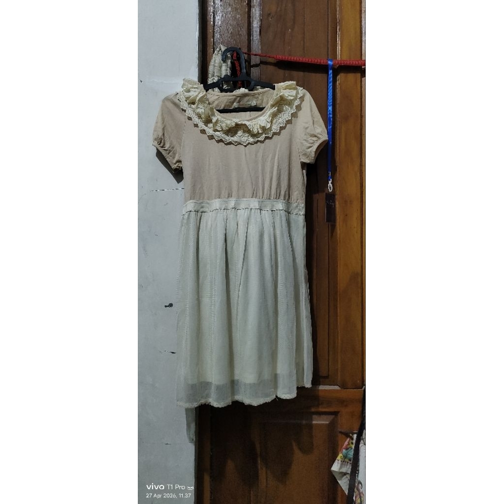 Sale dress kombinasi tile
