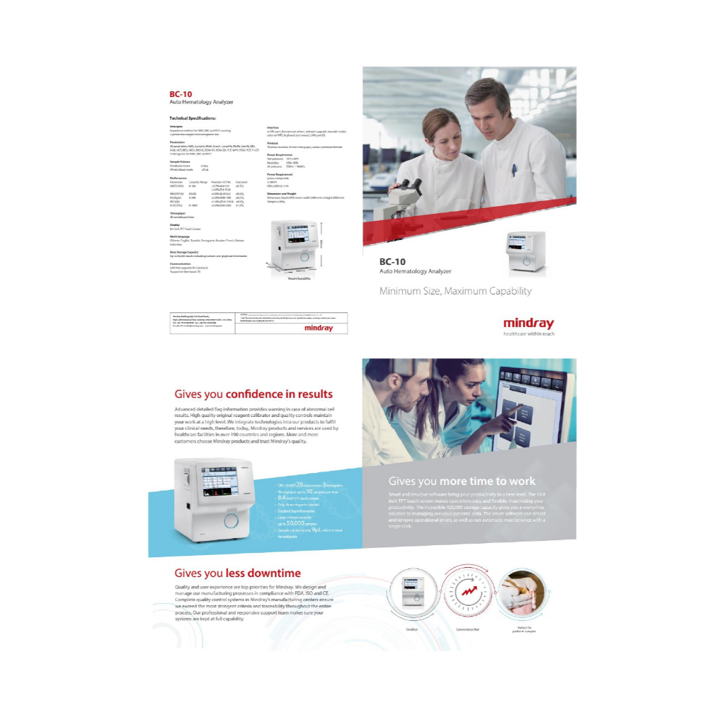HEMATOLOGY ANALYZER MINDRAY BC-10