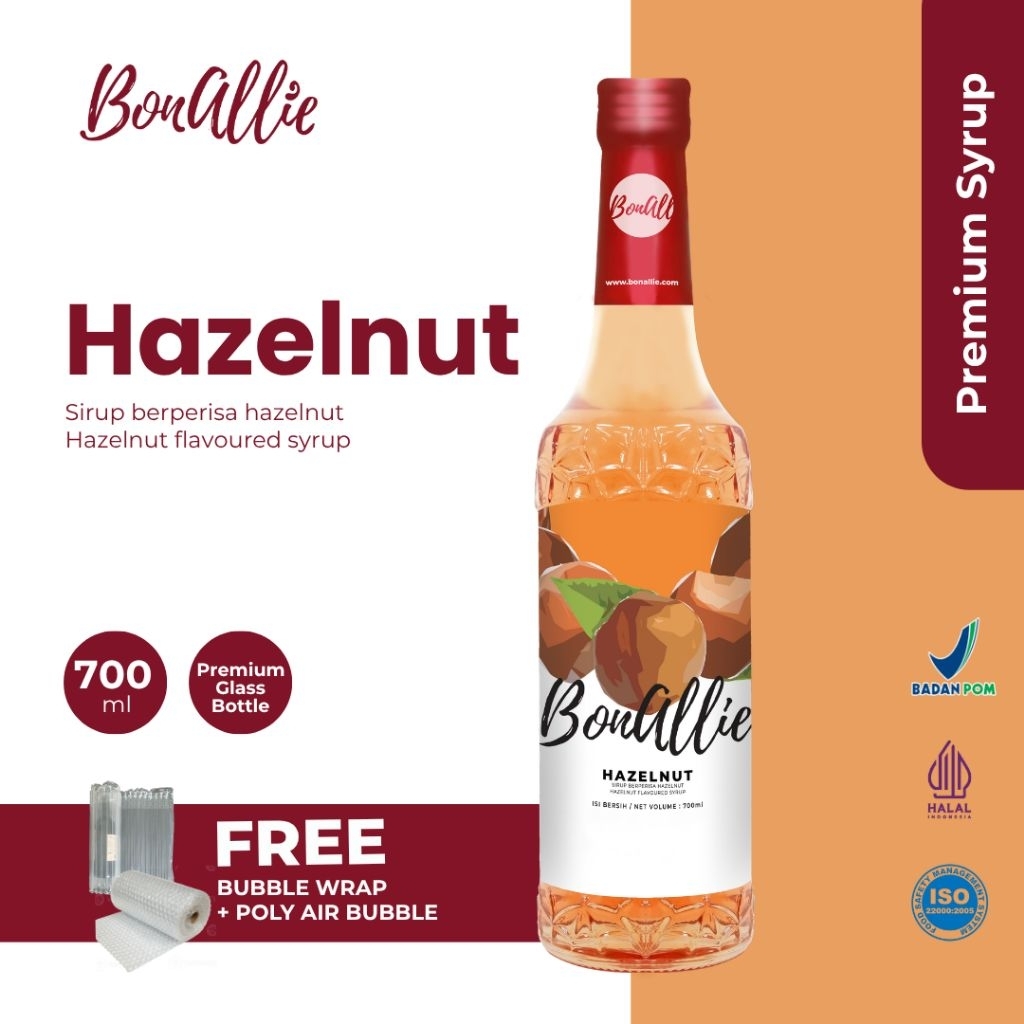 Bonallie Premium Syrup Hazelnut Flavor