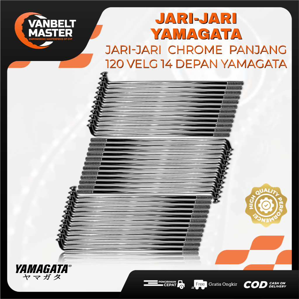 Yamagata Jari jari Ruji Ring velg 14 17 panjang 120 Yamaha Mio Sporty smile Nmax M3 Aerox Lexi Fino 