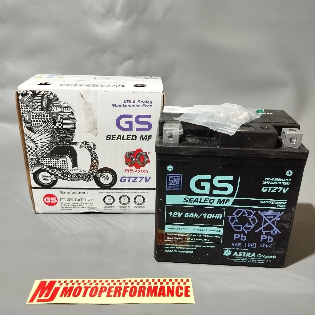 Aki motor GS ASTRA GTZ-7V Yamaha Nmax 155, Aerox ABS