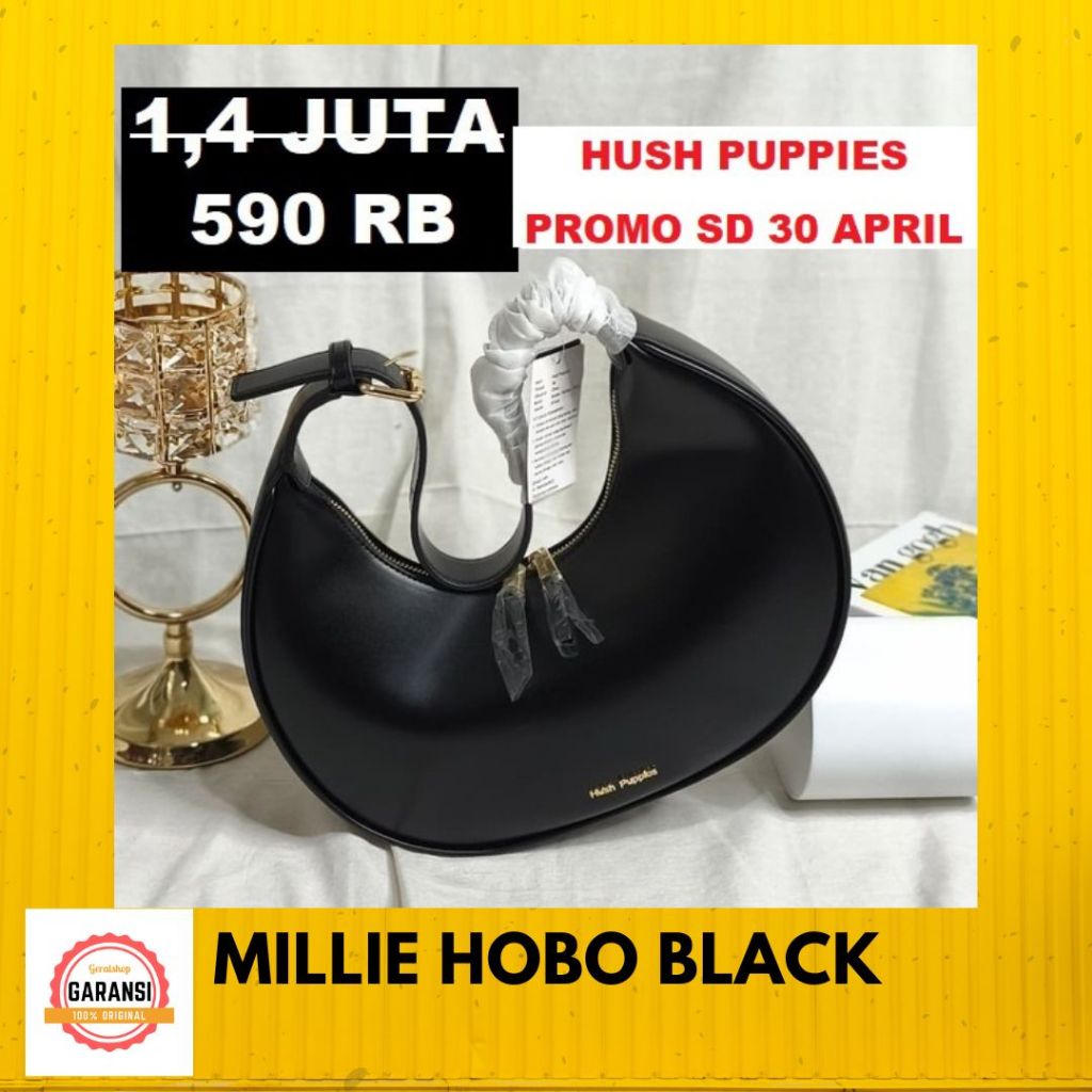 Tas wanita seri MILLIE HOBO satchel bag Hush Puppies 100% original store
