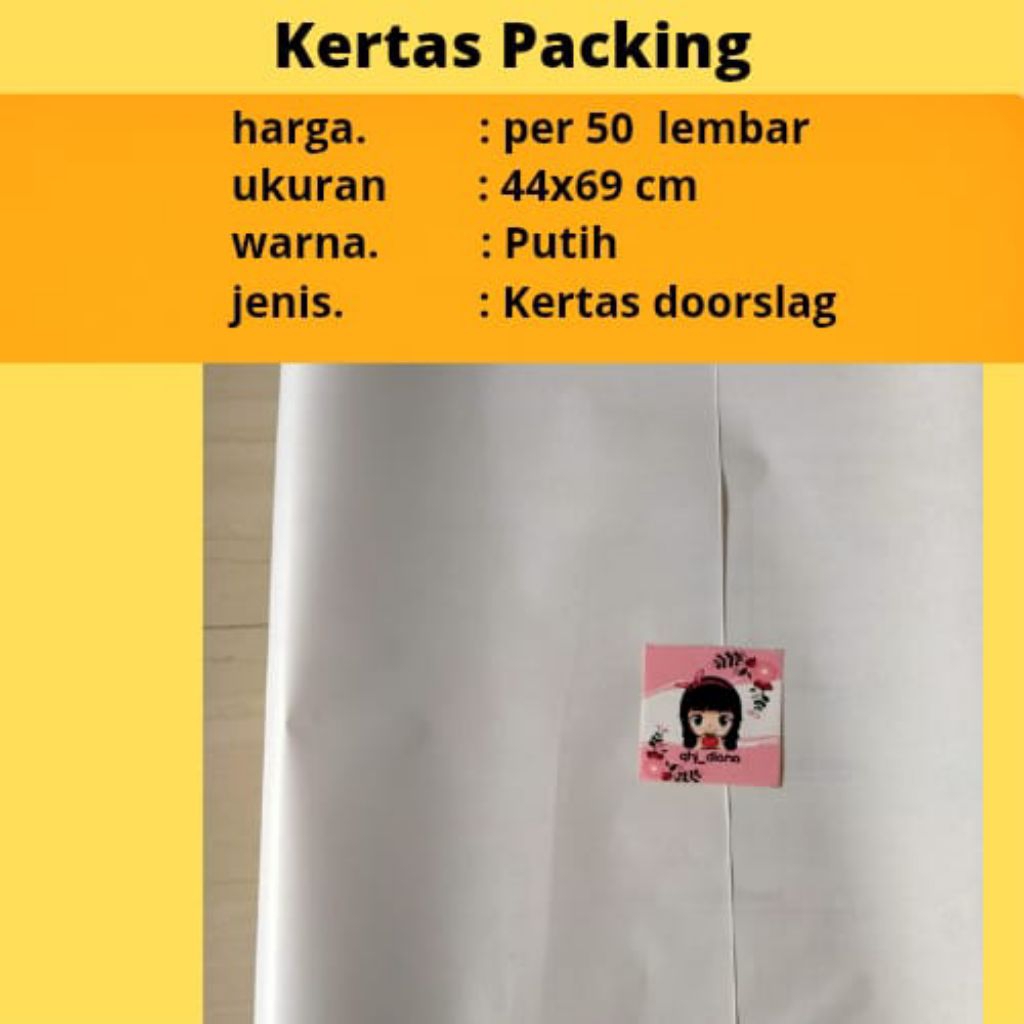 KERTAS PACKING SURABAYA 50 pcs (44*69 cm) kertas doorslag wrapping paper kertas duslak kertas wrap k