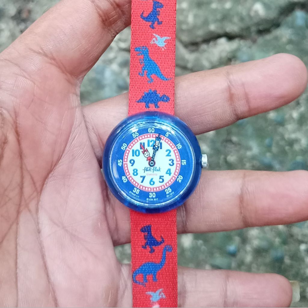Jam Tangan Flik Flak Original Wanita Anak Preloved Second Bekas