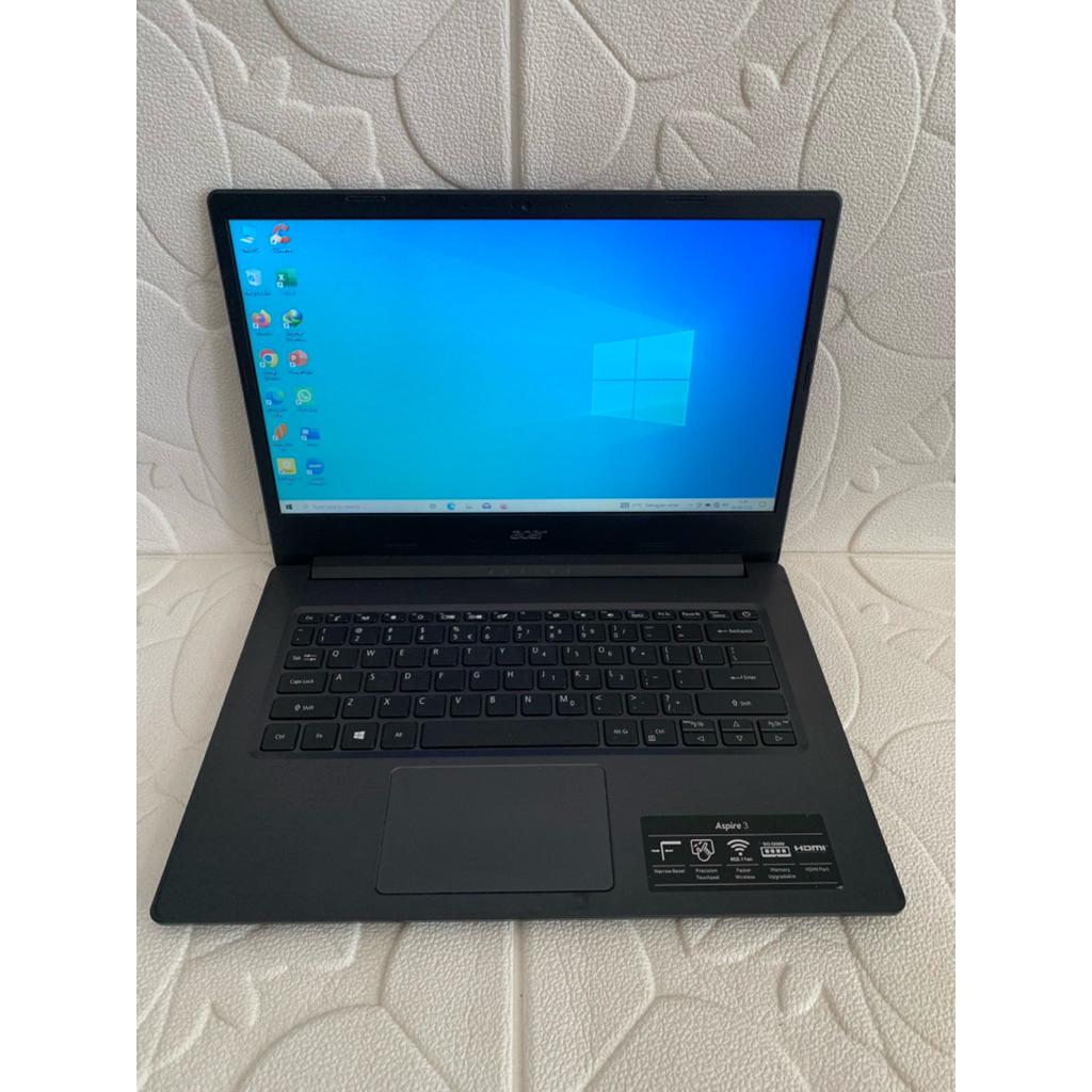 Laptop acer Aspire 3 Amd 3020e Ram 8Gb Ssd 256Gb Siap Pakai
