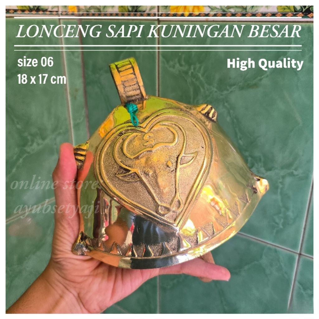 Lonceng Sapi Kuningan 06 JUMBO Bel Pagar Besar Lonceng BRASS kuningan no.6 Kluntung genta no6 Brass 