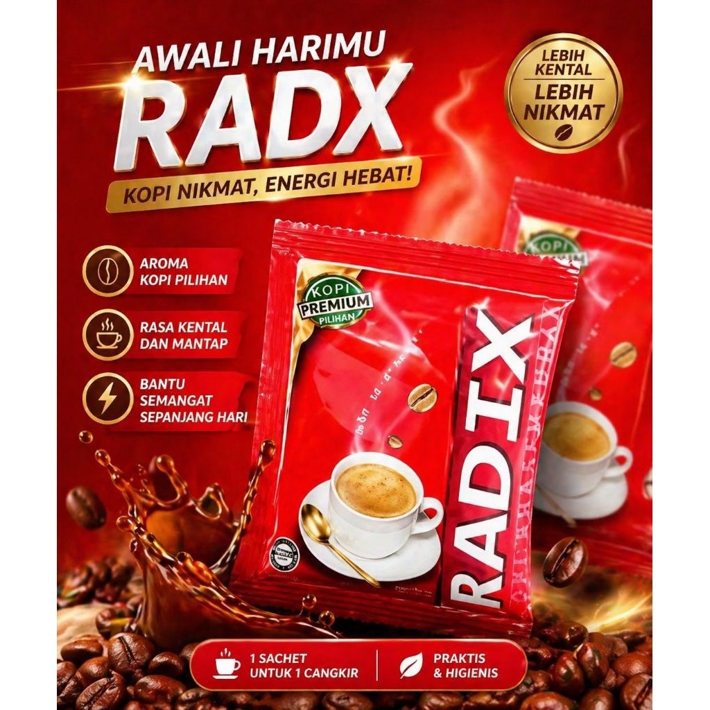 1 sachet kopi radix herbal