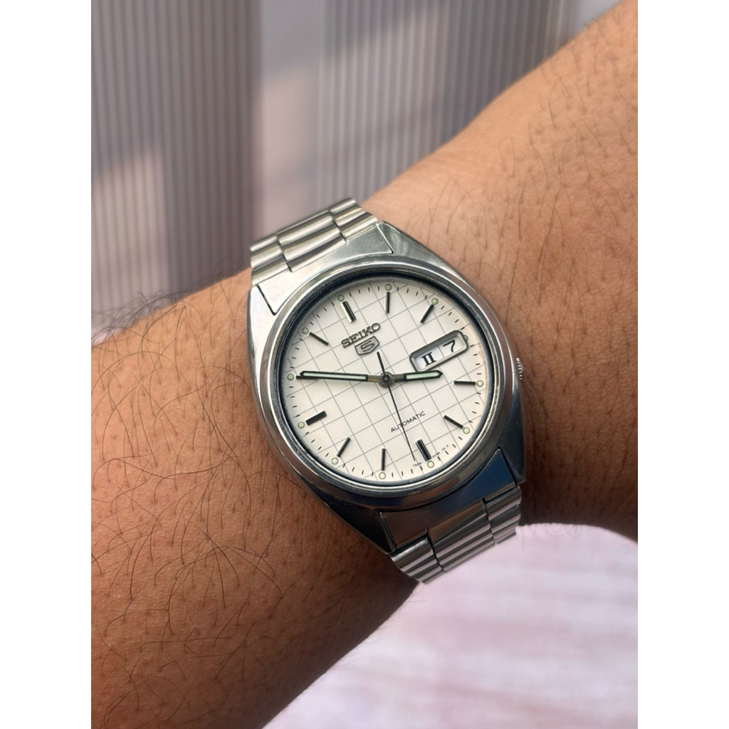 Seiko 5 Snxf05K1 CheckerBoard Dial 7S26