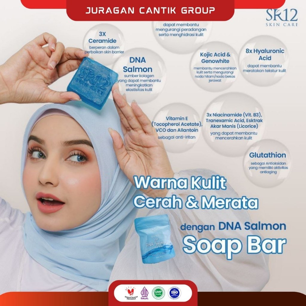 SR12 DNA Salmon Soap Bar | Sabun batang DNA Salmon