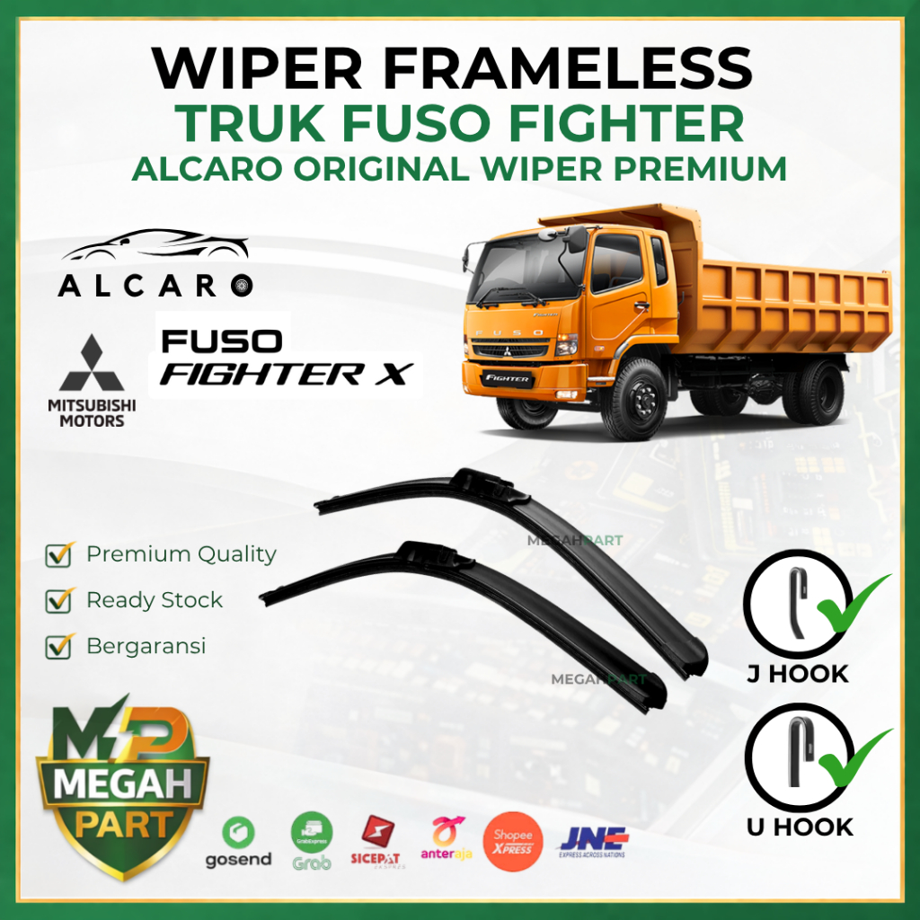 Wiper Frameless Truk FUSO FIGHTER Original Alcaro - Wiper Truk FUSO FIGHTER - Wiper FUSO Frameless -