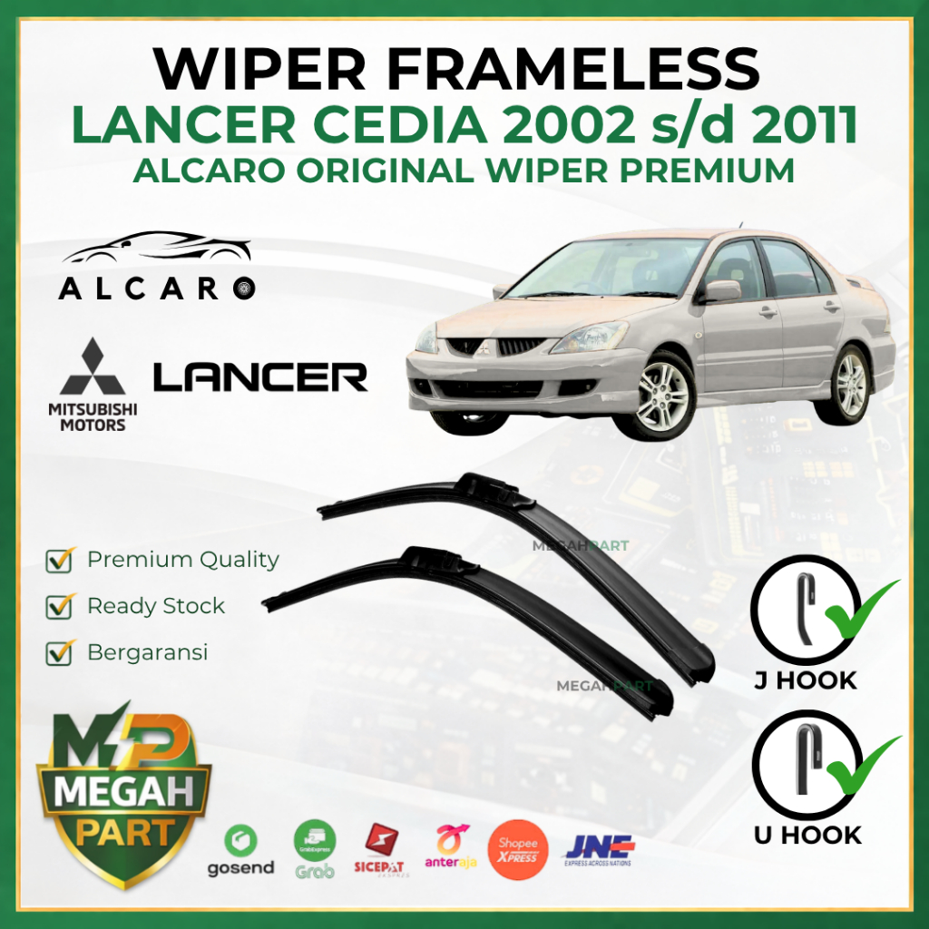 Wiper Frameless LANCER CEDIA 2002 s/d 2011 Original Alcaro - Sapu Kaca LANCER Cedia - Wiper LANCER C