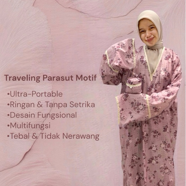 Abaya Travelling Motif Mini Pouch Dewasa 354-Termurah-Abaya Mukena Best Seller