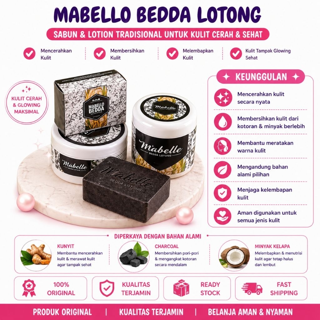 (BPOM) LULUR BEDDA LOTONG MABELLO BEDDA LOTONG LULUR HITAM LULUR VIRAL MABELLO BEDDA LOTONG LULUR MA