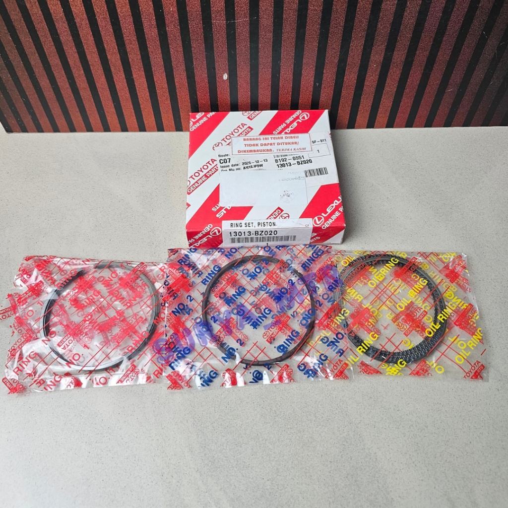 RING PISTON SEHER SEKER (SET) TERIOS LUXIO GRANMAX AVANZA 1.5 (050) TOYOTA 13013-BZ020