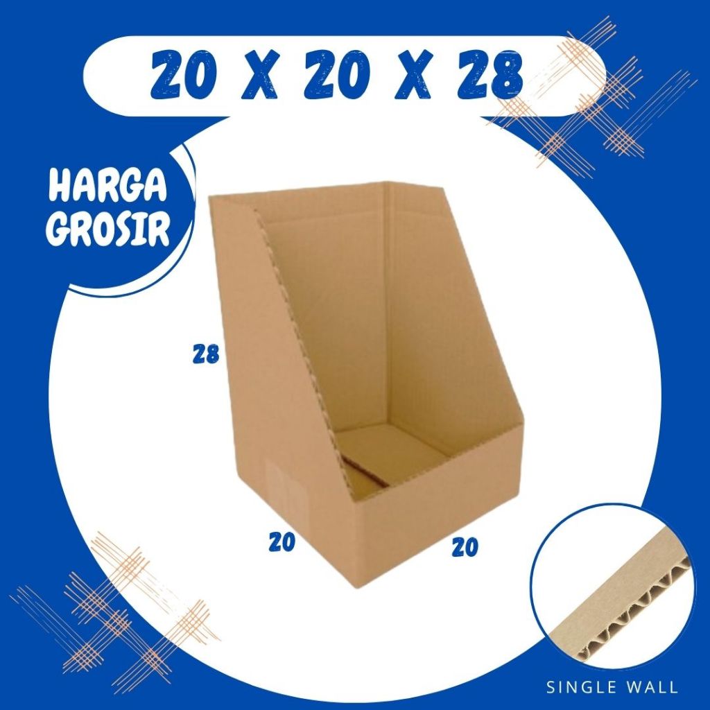 Kardus File 20x20x28 Box File Kardus Packing Kotak Kemasan Karton File Dokumen Box Rak Besar