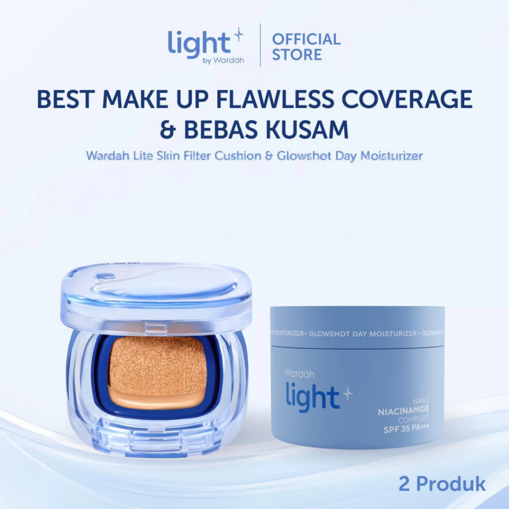 NEW LAUNCH Light+ by Wardah Paket Best Makeup Flawless Coverage dan Bebas Kusam - Lite Skin Filter C