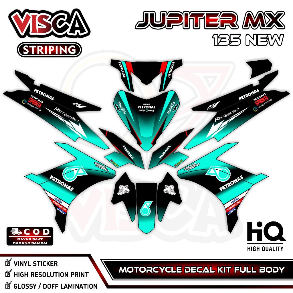 Decal Jupiter MX 135 New Full Body - Stiker Jupiter MX 135 New Full Body - Striping New Jupiter MX 1