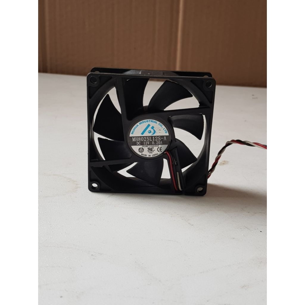 Fan kipas Muhua industrial DC 12V-0,20A 8x8cm 3pin