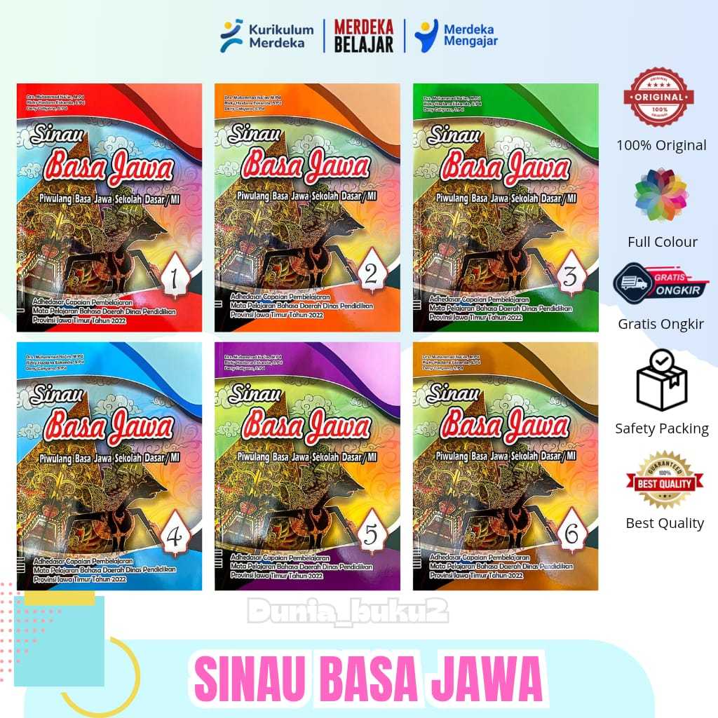 BUKU SISWA SINAU BASA JAWA KELAS 1,2,3,4,5,6 KURIKULUM PENGGERAK-MERDEKA SD/MI PENERBIT : PUSTAKA CE